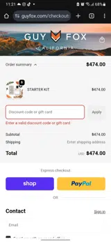 MARRADAY coupon verification screenshot