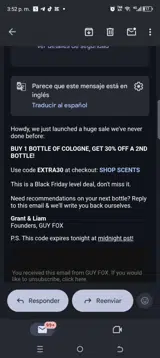 Extra30 coupon verification screenshot