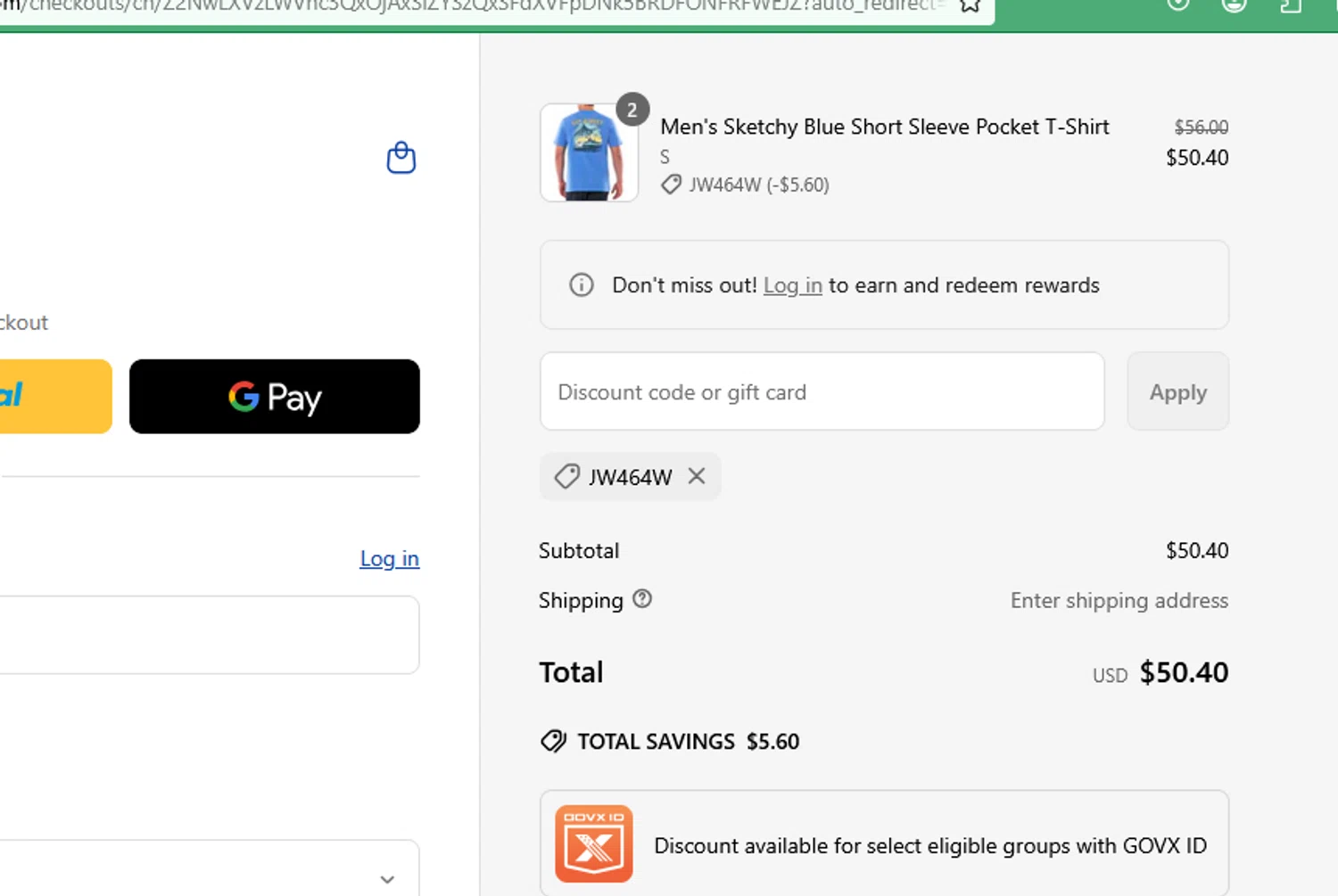 Guy Harvey promo code screenshot showing code JW464W applied at Guy Harvey checkout page. Uploaded by SimplyCodes community member goldhooh on May 23, 2025