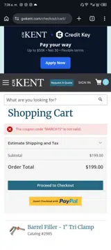 MARCH15 coupon verification screenshot