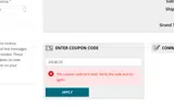 20CBC25 coupon verification screenshot