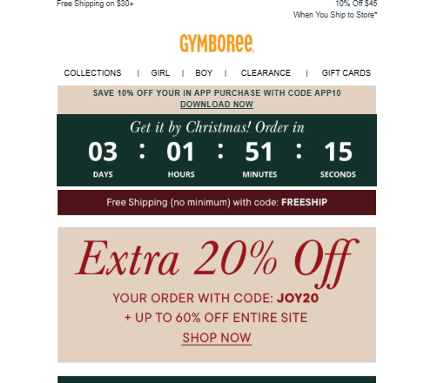Gymboree coupon code screenshot showing code JOY20 applied at Gymboree checkout page. Uploaded by SimplyCodes community member DORIANGEL on Dec 13, 2025