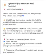 Gymboree Play & Music coupon verification screenshot