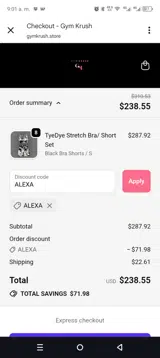 ALEXA coupon verification screenshot