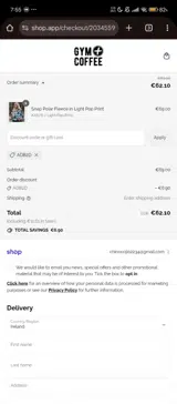 ADB2D coupon verification screenshot