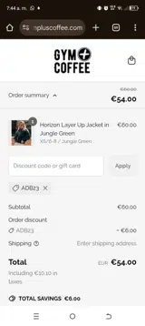 ADB23 coupon verification screenshot