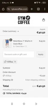 ADB44 coupon verification screenshot