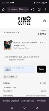 ADBM8 coupon verification screenshot