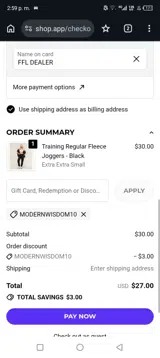 Gymshark ROW coupon verification screenshot