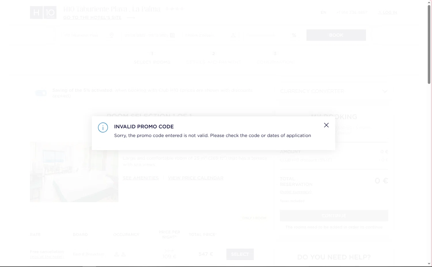 H10 Hotels coupon code screenshot showing code MIDSEASON applied at H10 Hotels checkout page. Uploaded by SimplyCodes community member Scarleth_2GGD on Sep 3, 2025