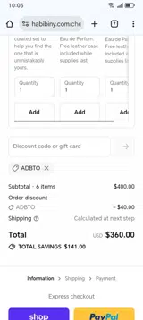 ADBTO coupon verification screenshot