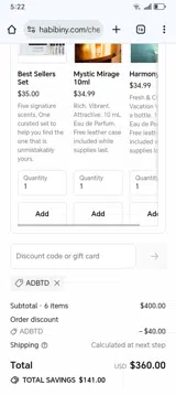 ADBTD coupon verification screenshot
