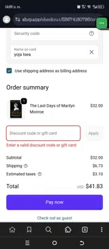SPOOKY25 coupon verification screenshot