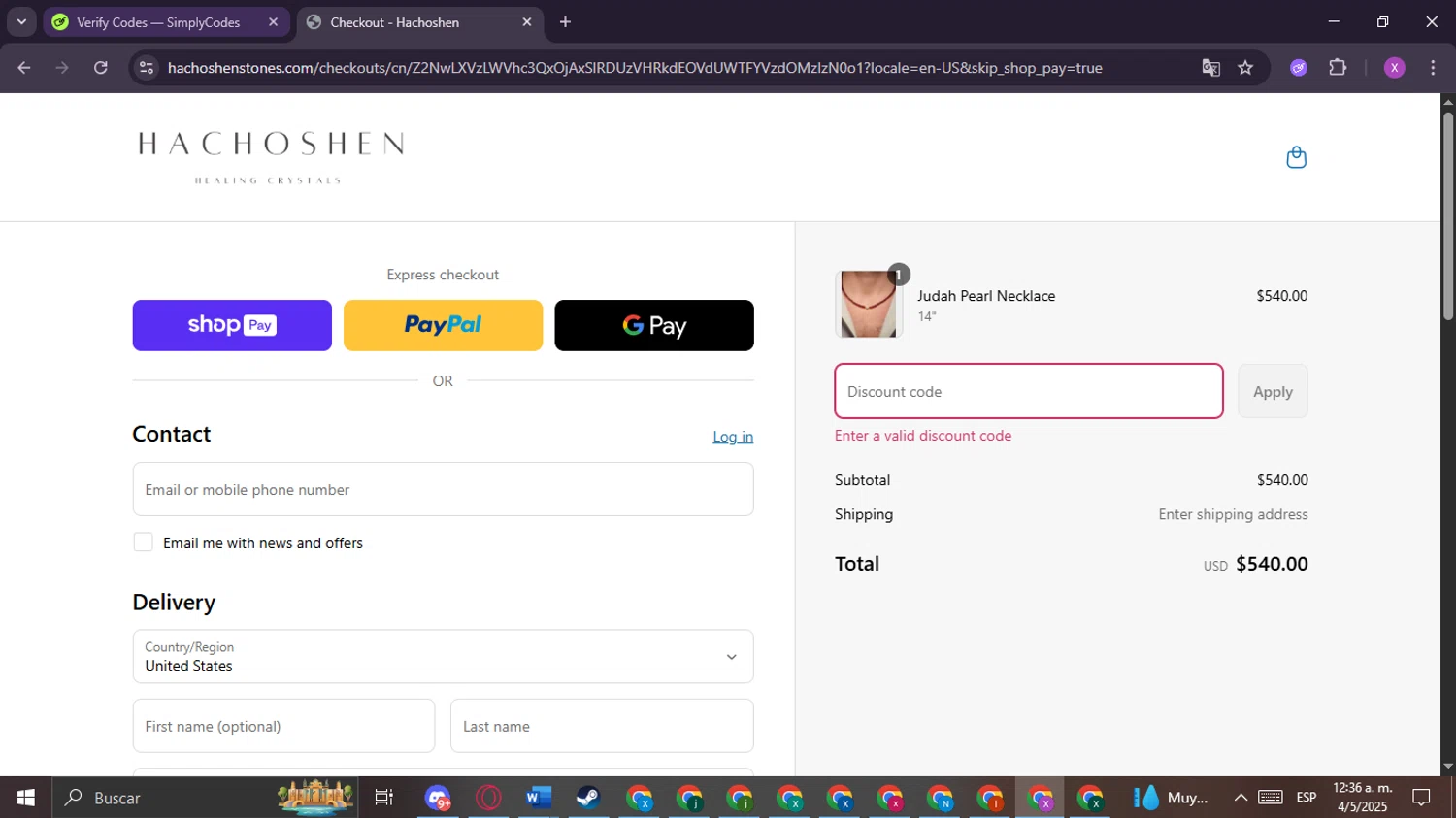 Hachoshen promo code screenshot showing code Nissan10 applied at Hachoshen checkout page. Uploaded by SimplyCodes community member CashChaser8387 on May 4, 2025