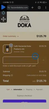 HARVEST25 coupon verification screenshot