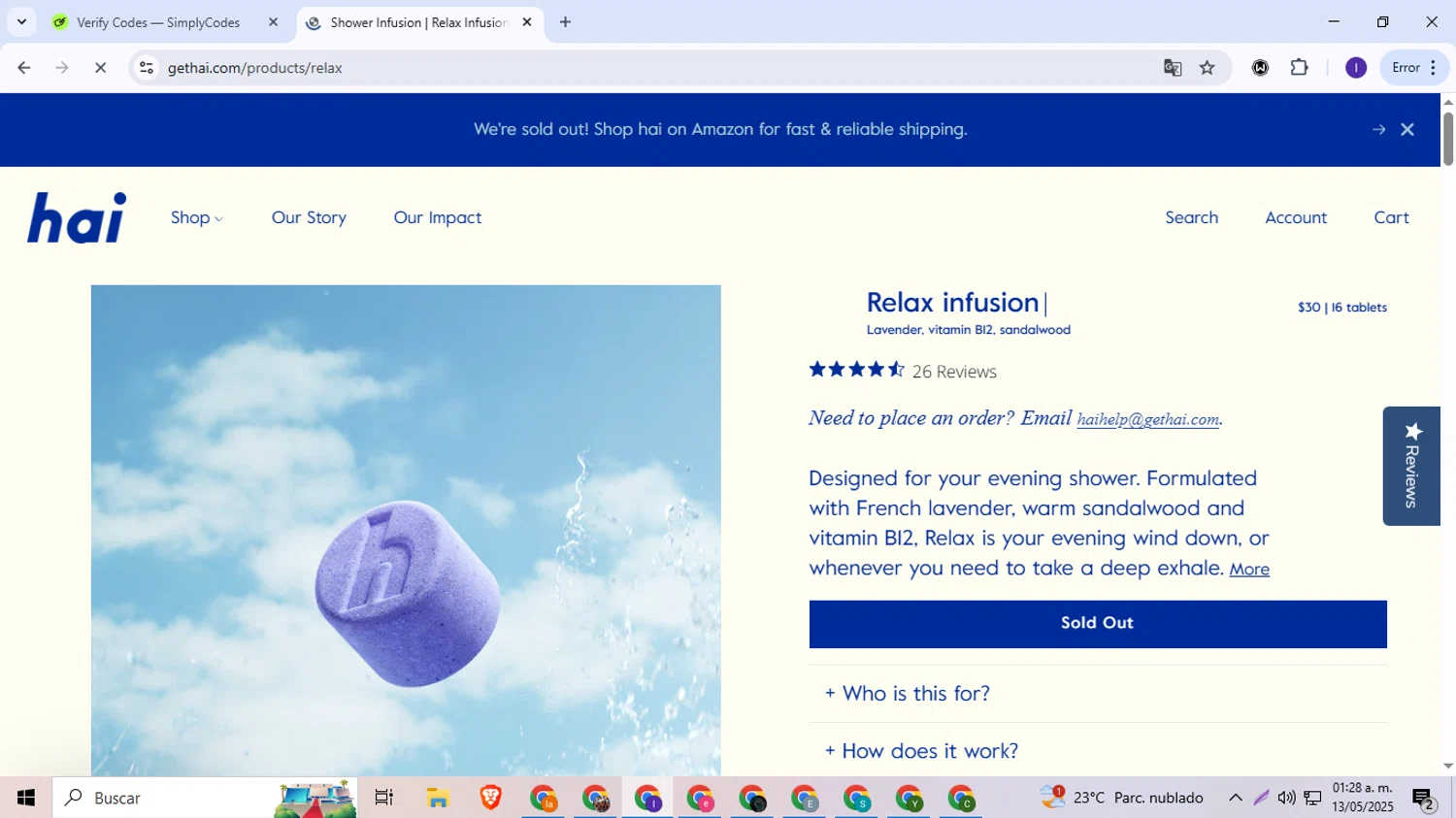 Hai promo code screenshot showing code MICHAEL15-315 applied at Hai checkout page. Uploaded by SimplyCodes community member BudgetSentinel4673 on May 13, 2025