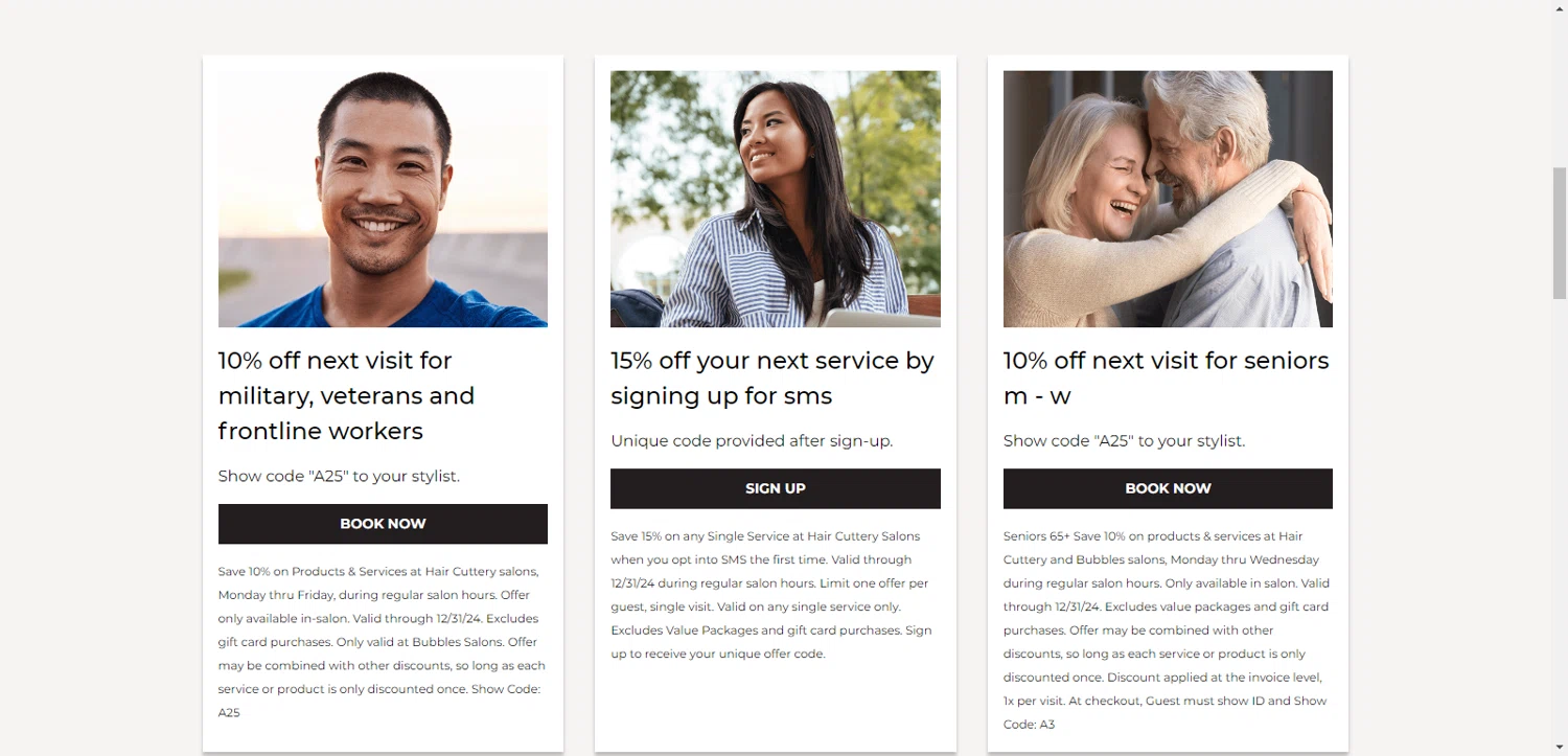 Hair Cuttery Coupons &amp; Black Friday 2024 Deals - 10% Off