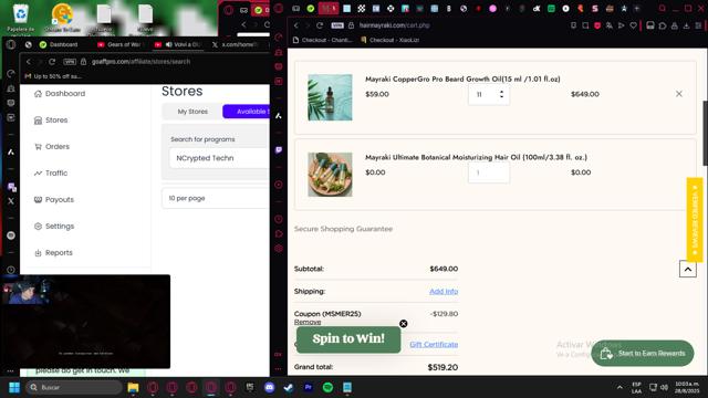 Hair Mayraki checkout page showing Hair Mayraki coupon code box | Screenshot taken by SimplyCodes community member on Aug 28, 2025