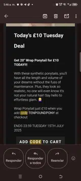 TENPOUNDPONY coupon verification screenshot