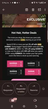 Hair So Fab coupon verification screenshot
