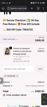 VOUCH30 coupon verification screenshot