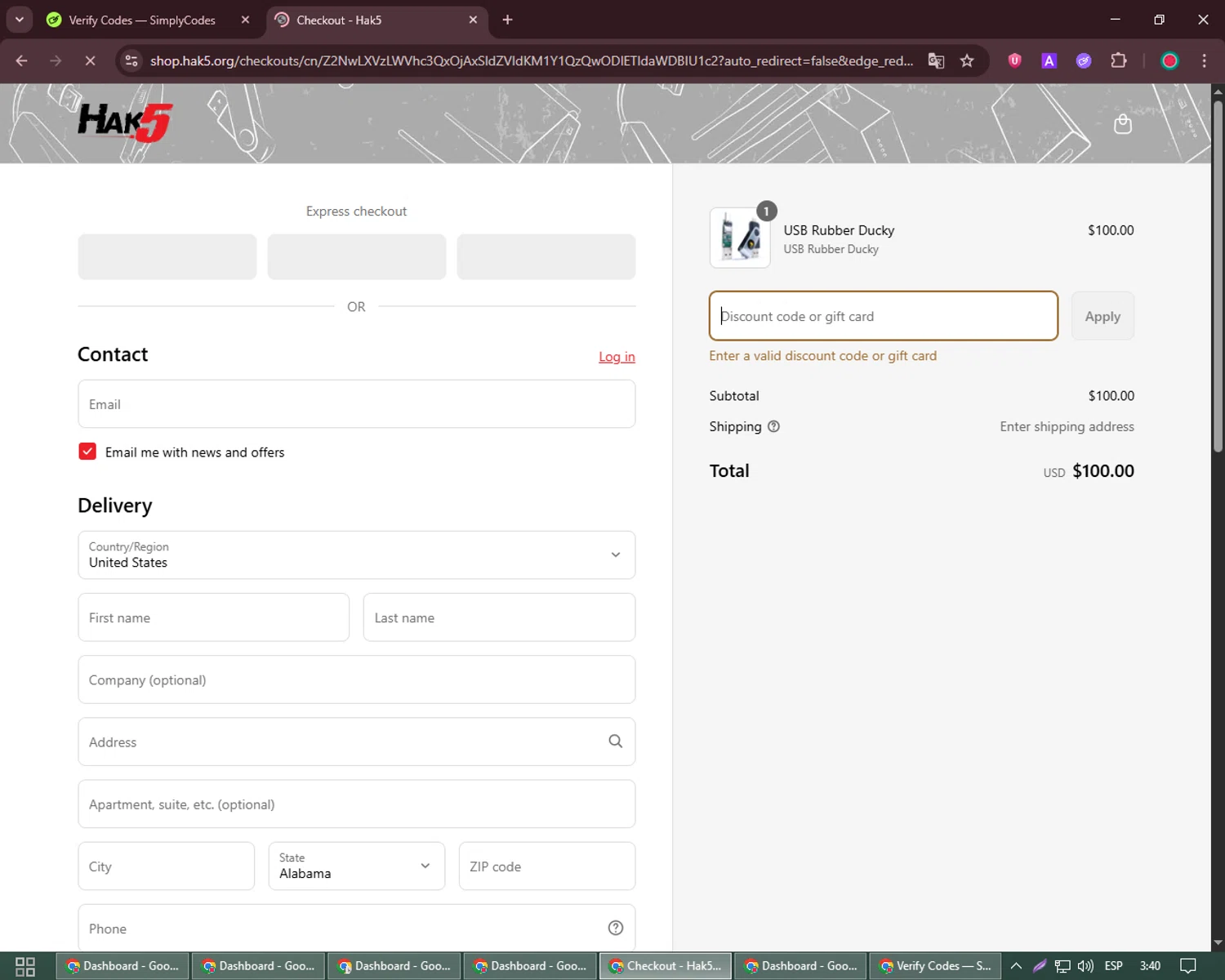 Hak5 discount code screenshot showing code MEM25 applied at Hak5 checkout page. Uploaded by SimplyCodes community member David_Garcia on Jun 5, 2025