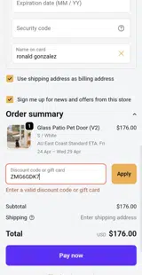 ZMG6GDK7 coupon verification screenshot