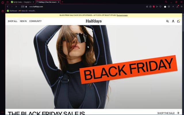 Halfdays checkout page showing Halfdays discount code box | Screenshot taken by SimplyCodes community member on Nov 27, 2024