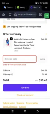 BLOODTHIRTSY coupon verification screenshot