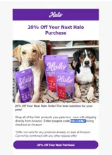 HALOAMZ coupon verification screenshot