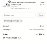 HALORAL coupon verification screenshot
