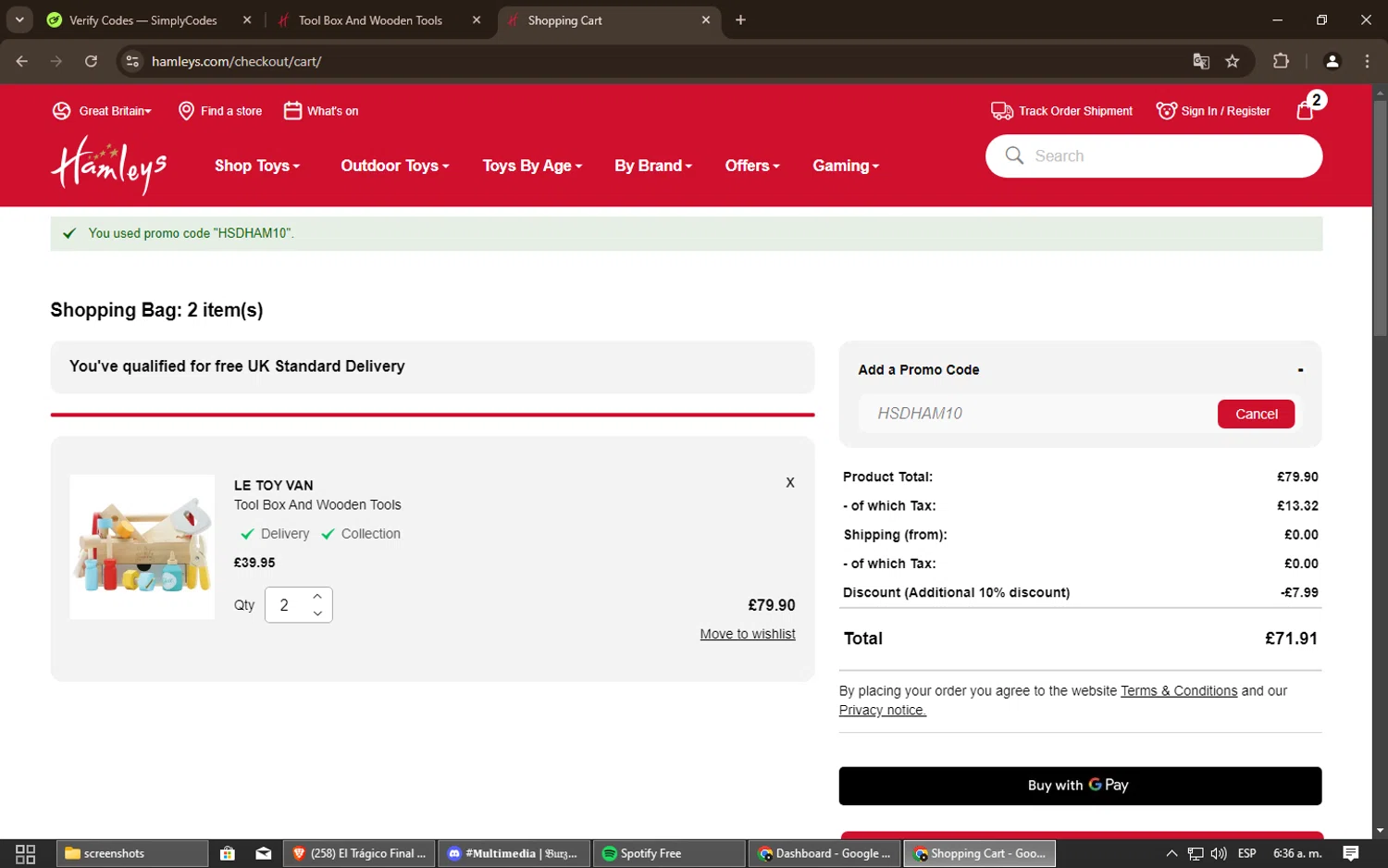 how to use Hamleys coupons