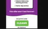 clean5 coupon verification screenshot