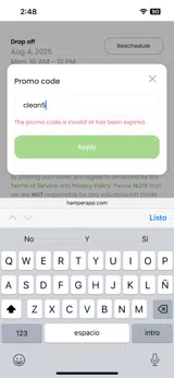 clean5 coupon verification screenshot