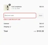 15WELCOME coupon verification screenshot