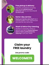 WELCOME15 coupon verification screenshot