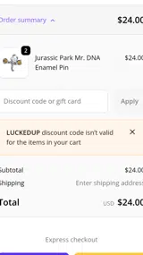 Han Cholo coupon verification screenshot