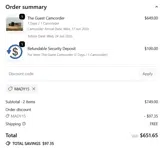 MADY15 coupon verification screenshot