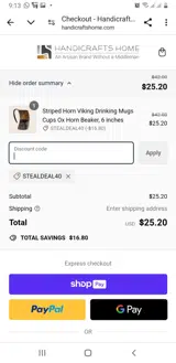 STEALDEAL40 coupon verification screenshot