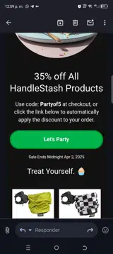 Partyof5 coupon verification screenshot