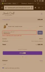 CREATEJULY coupon verification screenshot