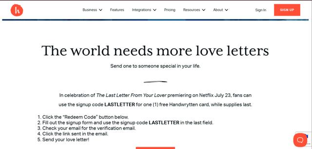 Handwrytten checkout page showing Handwrytten coupon code box | Screenshot taken by SimplyCodes community member on Jun 29, 2025