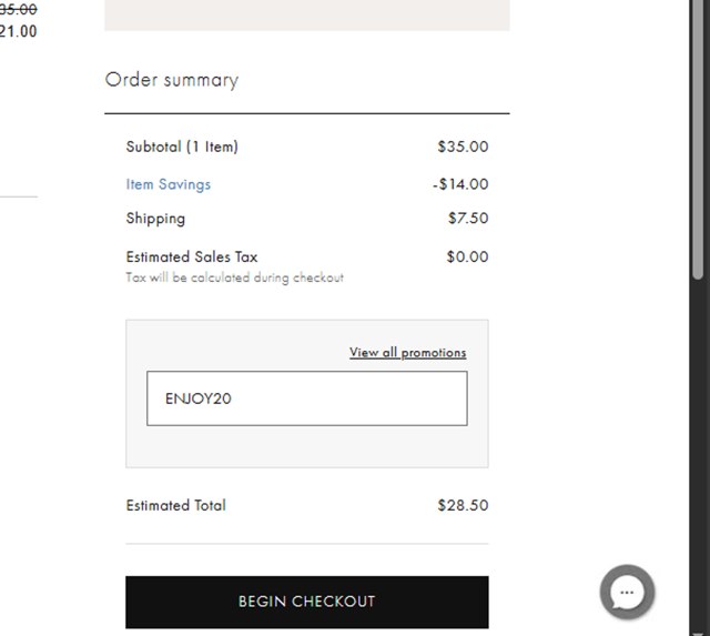 Hanna Andersson checkout page showing Hanna Andersson promo code box | Screenshot taken by SimplyCodes community member on Aug 23, 2025
