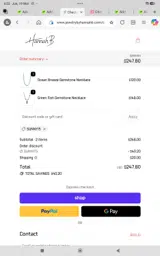 Hannah B Jewelry coupon verification screenshot