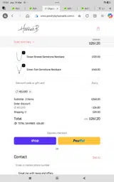 Hannah B Jewelry coupon verification screenshot