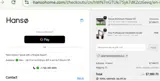 Hanso Home coupon verification screenshot