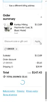 BIKKER coupon verification screenshot