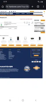 Hantover coupon verification screenshot