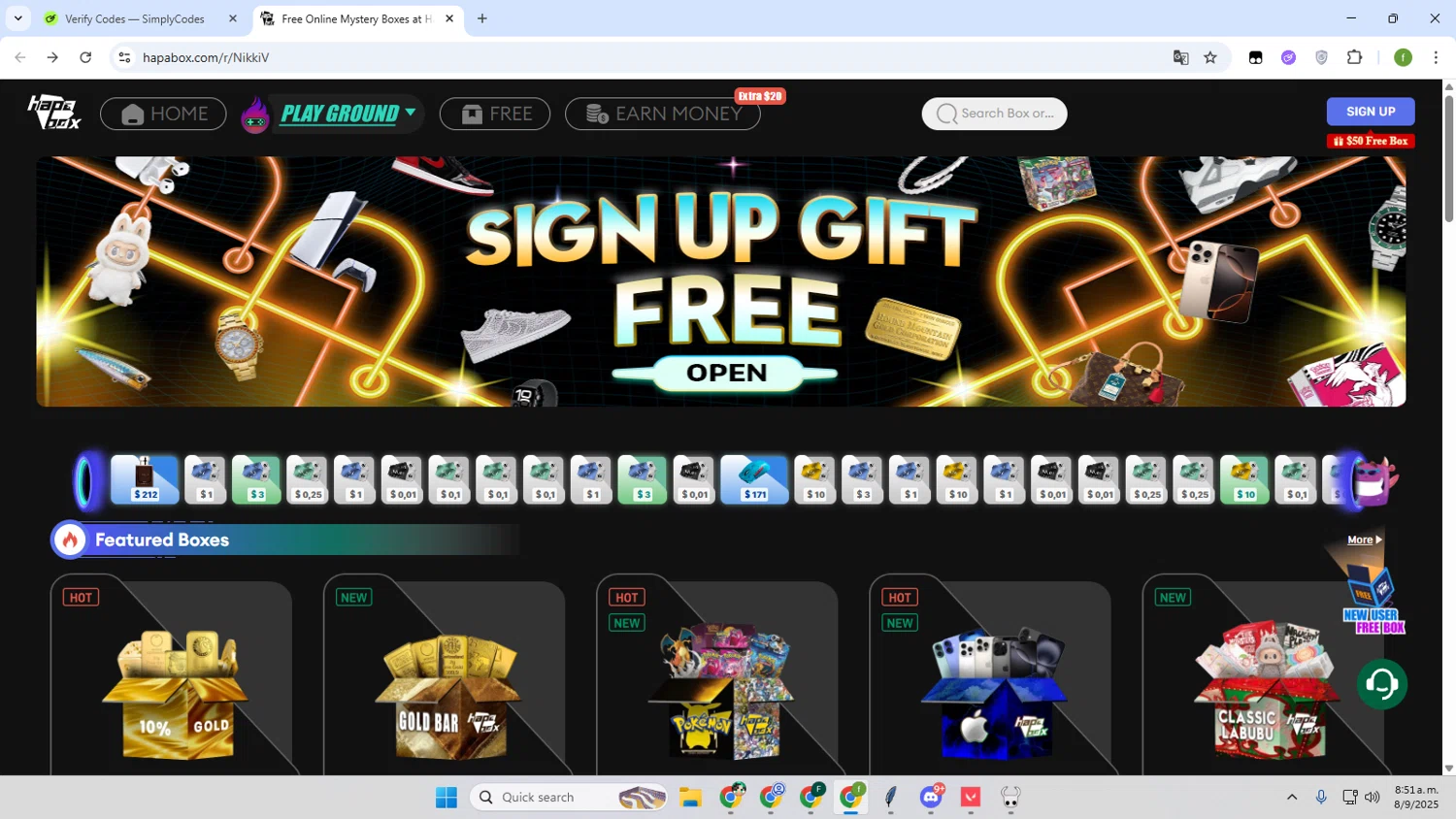 Hapa Box promo code screenshot showing code NikkiV applied at Hapa Box checkout page. Uploaded by SimplyCodes community member Irelia on Sep 8, 2025