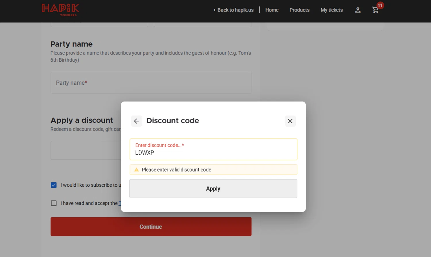 Hapik discount code screenshot showing code LDWXP applied at Hapik checkout page. Uploaded by SimplyCodes community member SavvyLegend1586 on Aug 29, 2025